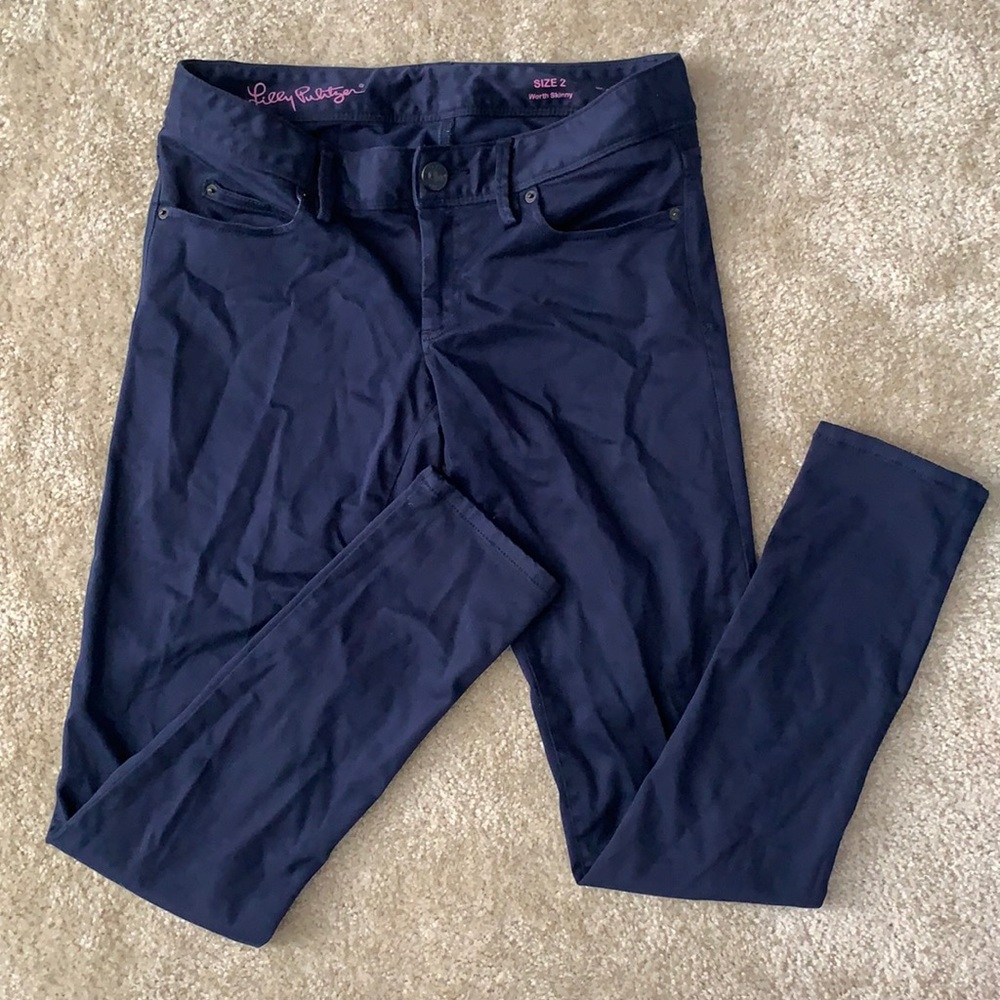Lilly Pulitzer worth skinny jeans in navy